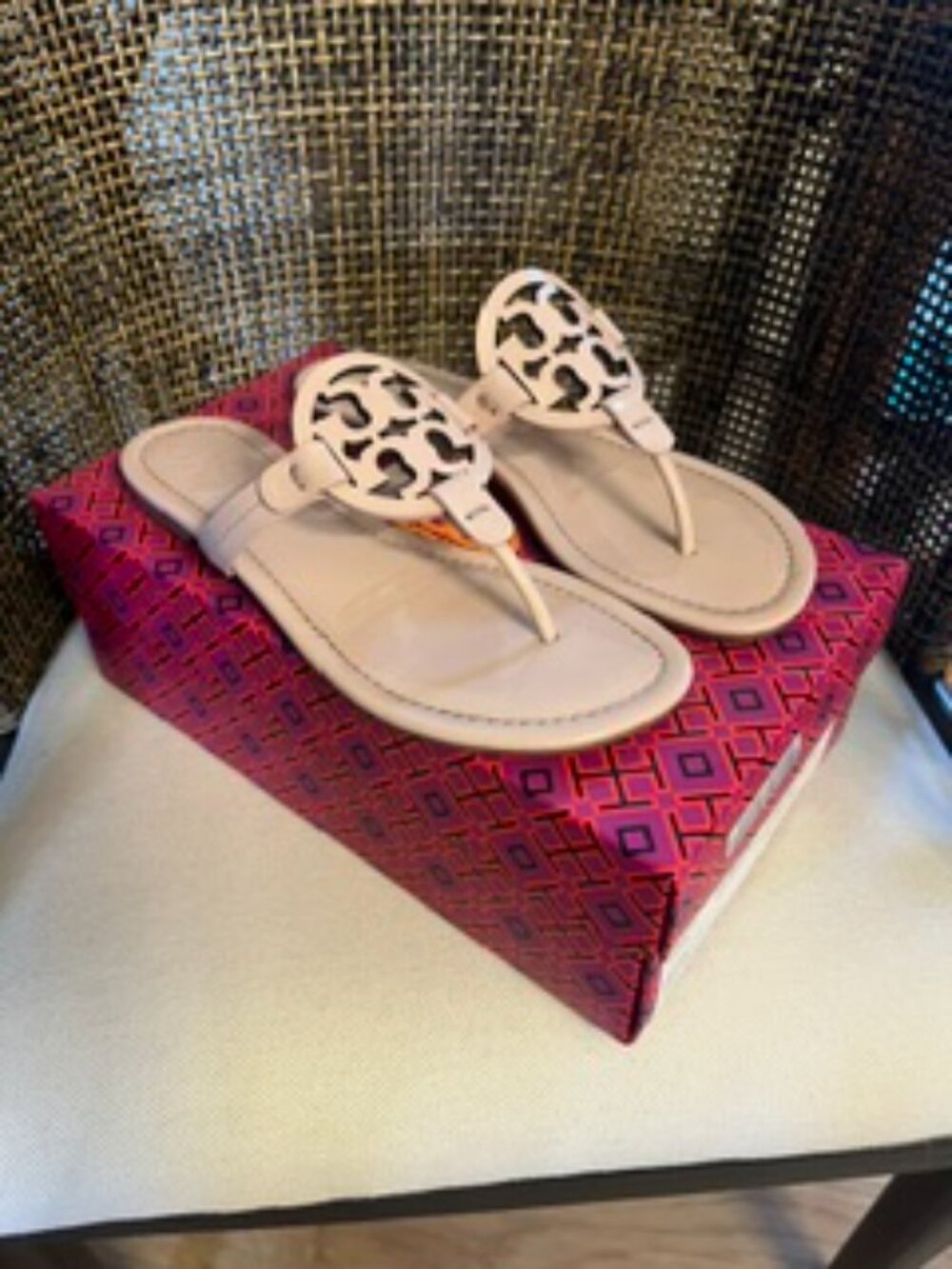 Tory Burch Miller Sandal size 8.5 Seashell Pink